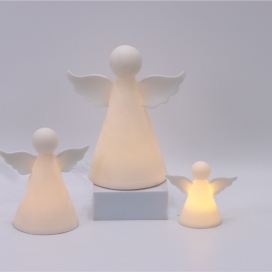 CERAMIC ANGEL WITH LED LIGHT
